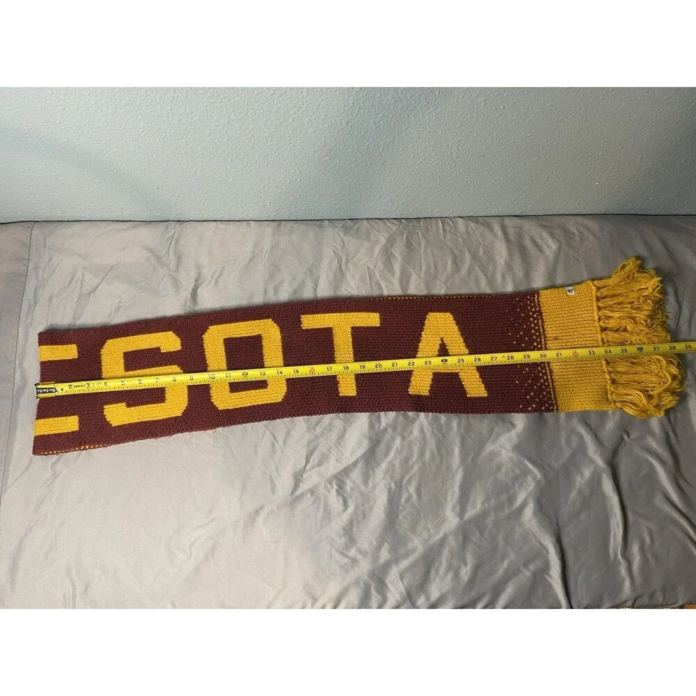 University of Minnesota Gophers Knit Scarf –Maroon & Gold Unisex – 6.5 Feet Long
